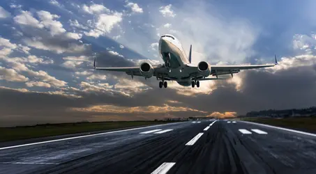 Plane taking flight
